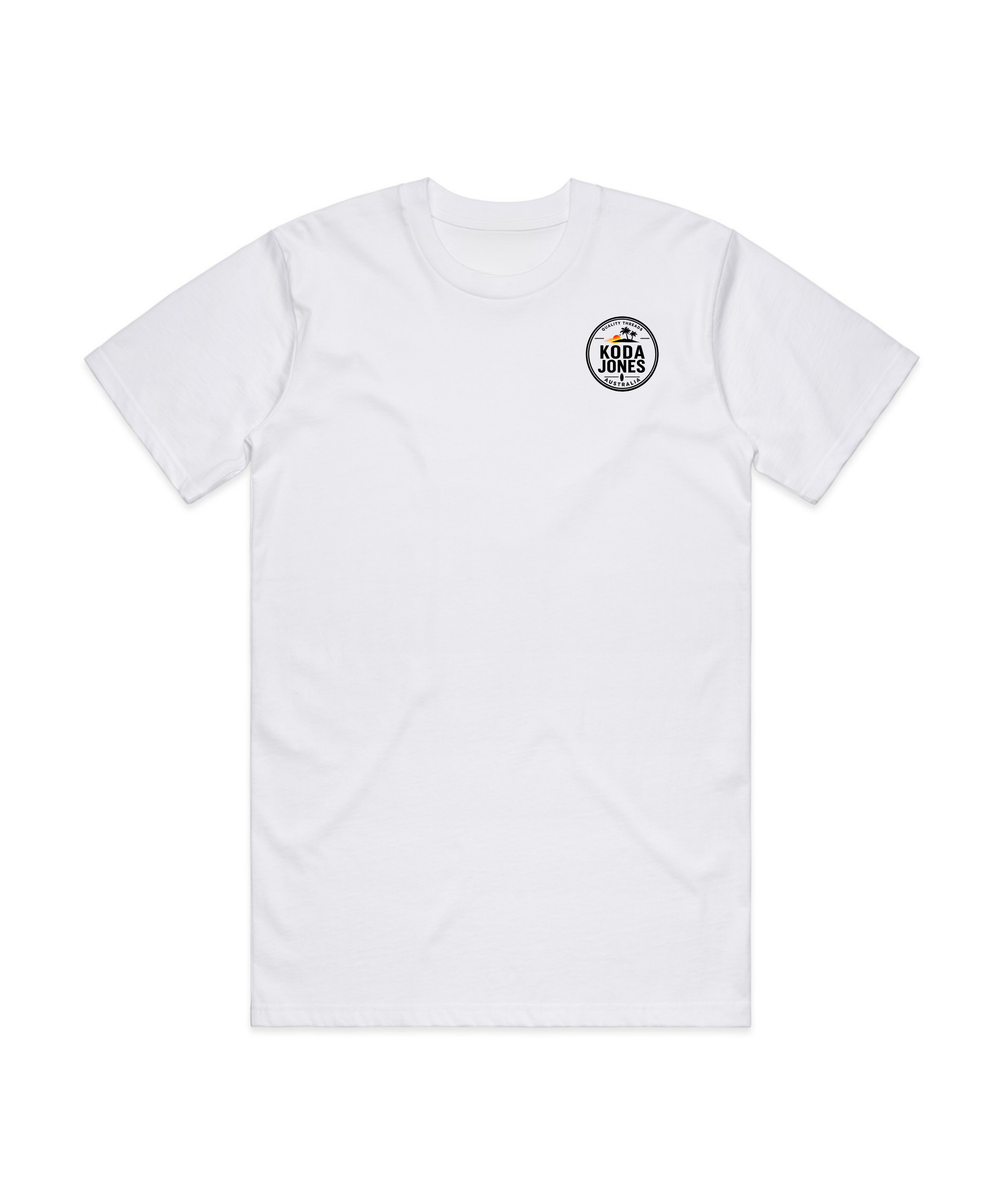 KODA JONES Australia Men's Signature Pocket Tee -White | Premium Coastal Streetwear