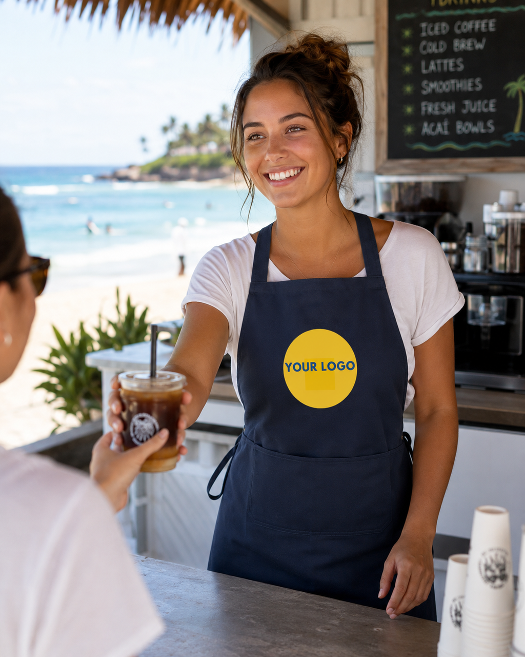 Custom Printed Cross-Back Work Apron