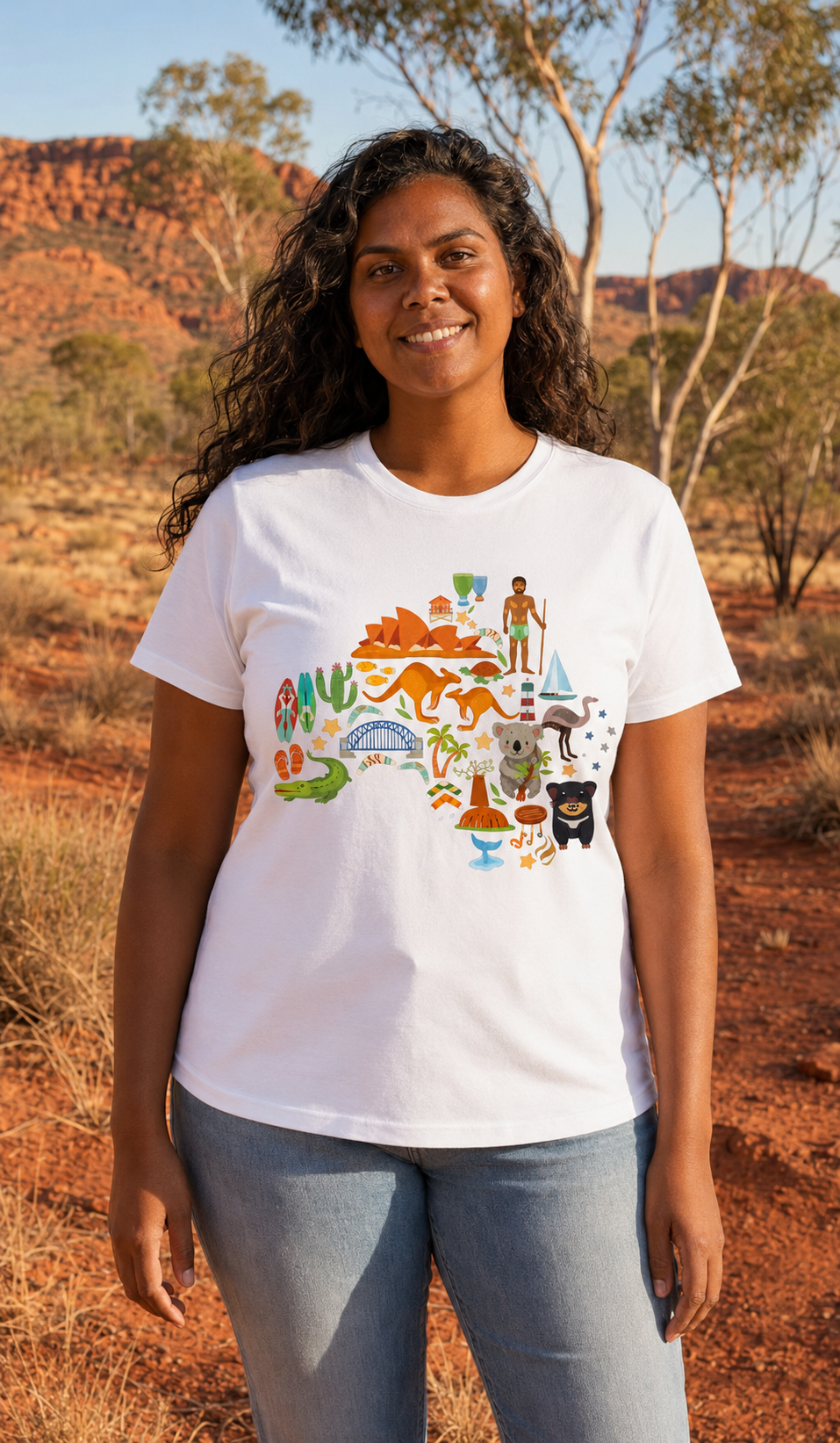 Australia "Jabiru" Women's White Tee Shirt