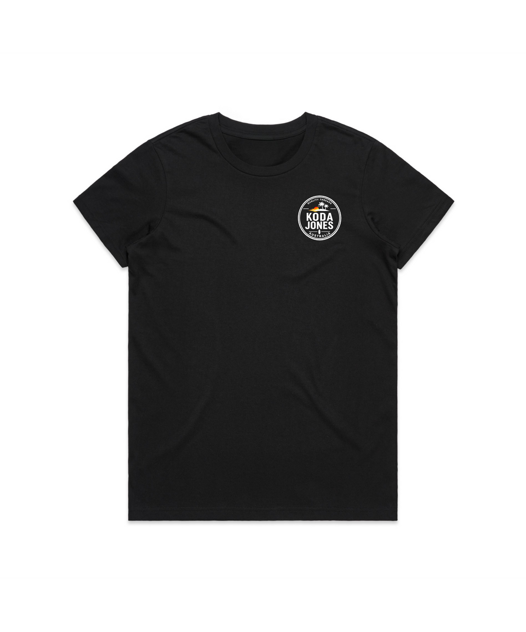 KODA JONES Australia Women's Signature Pocket Tee - Black | Premium Coastal Streetwear