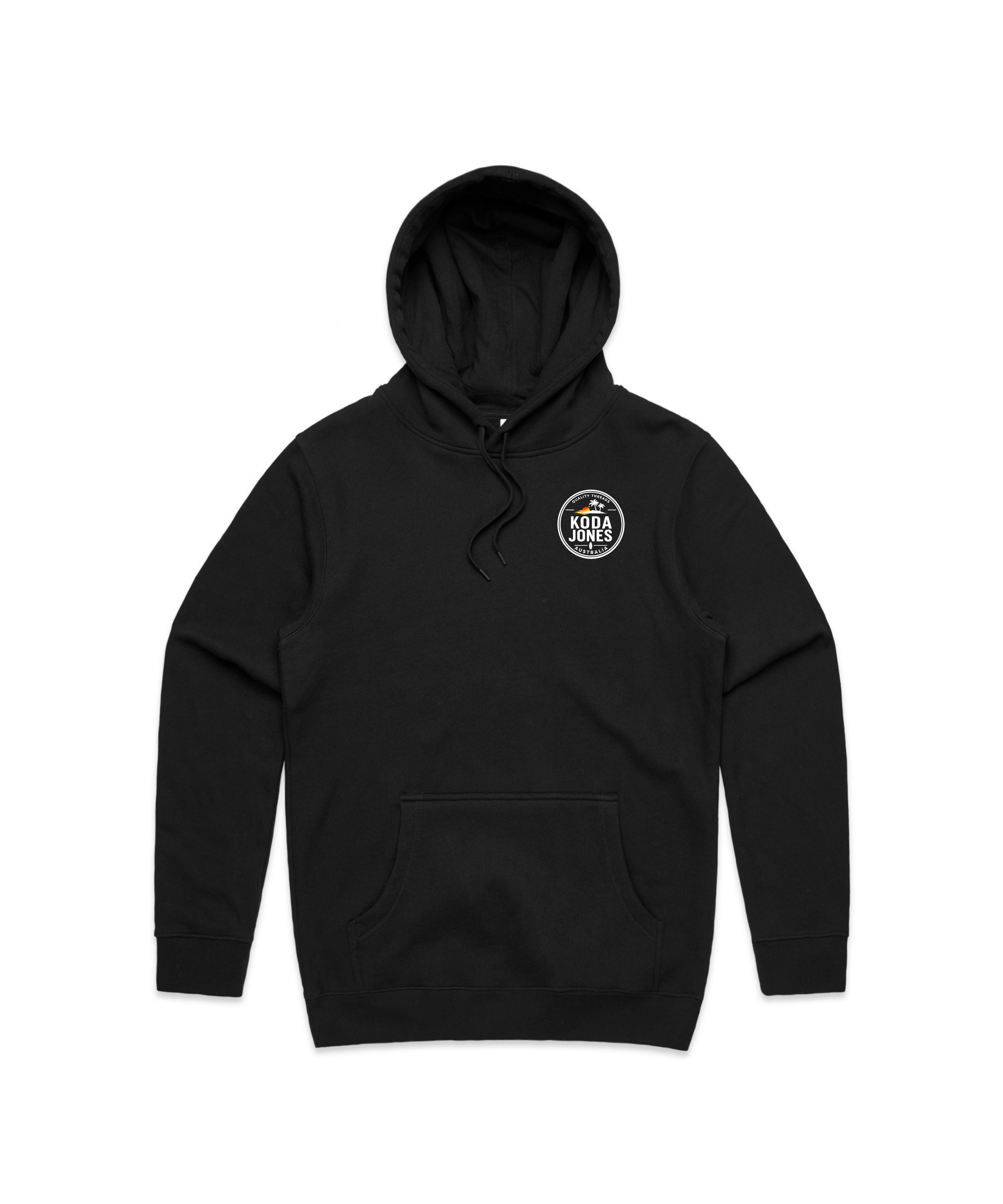 KODA JONES Australia Men's Signature Pocket Hoodie – Black | Premium Coastal Streetwear